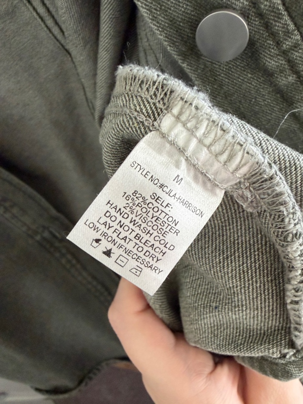 New CJLA Harrison Green Denim Jacket Sz Medium - Picture 5 of 6